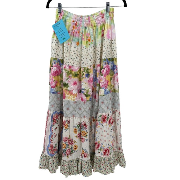 Handmade Dresses & Skirts - Cottagecore Handmade Floral Maxi Skirt NEW Size 2